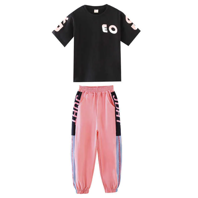 Girls Clothes Summer Short Sleeve Shirts Pants Suits Kids Sport Teen Children Clothing Sets 5 6 7 8 9 10 12 Years 2108044689308