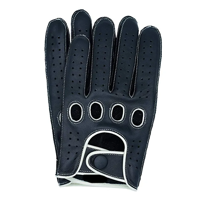 男性ミトンのためのファッション通気性の本物の革の手袋高品質のメンズラムキン運転手袋