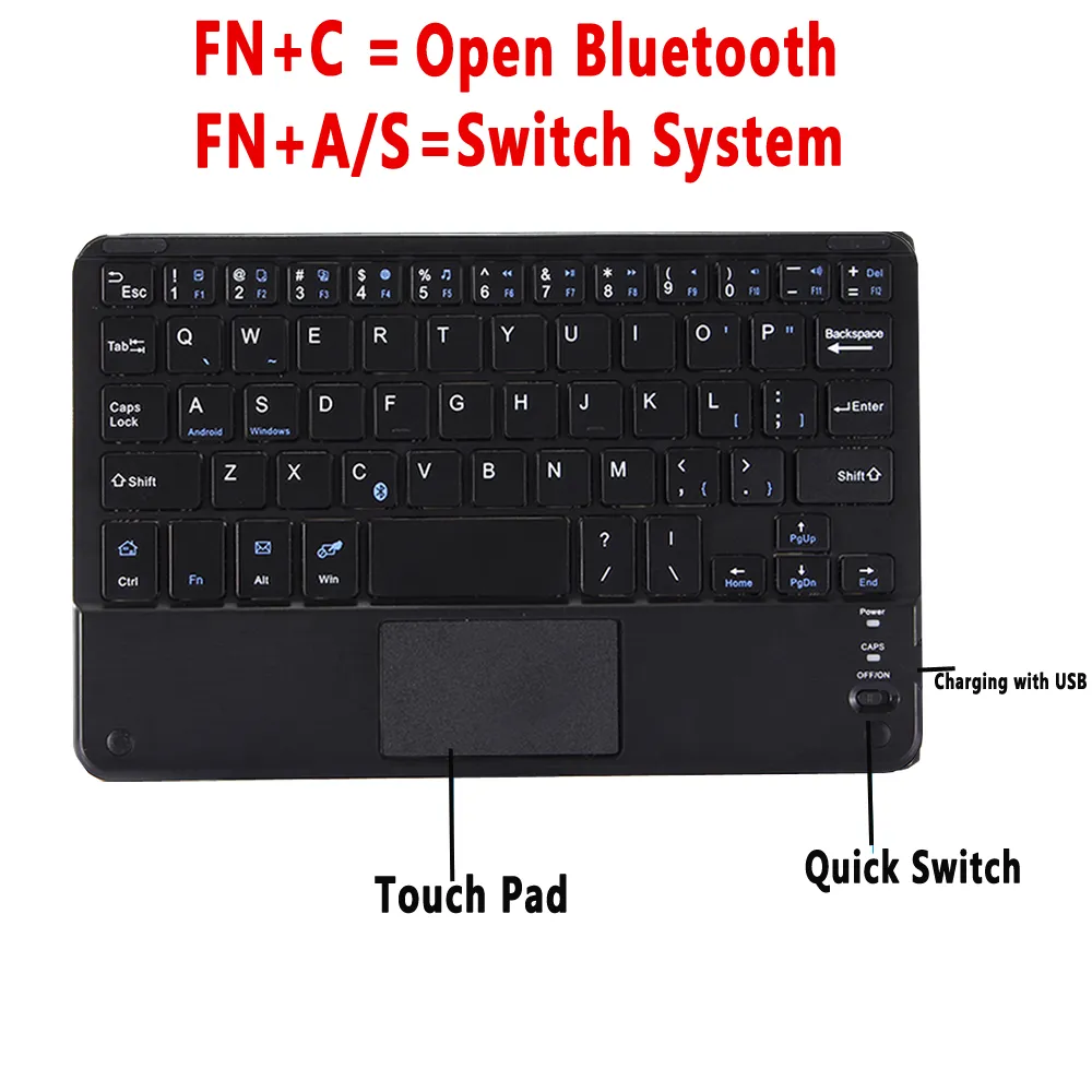 TouchPad-Tastaturhülle für Samsung Galaxy Tab3 Tab 3 8 8.0 SM-T310 SM-T311 T310, Pu-Leder-Abdeckung, Bluetooth-Tastatur + Stylus-Stift
