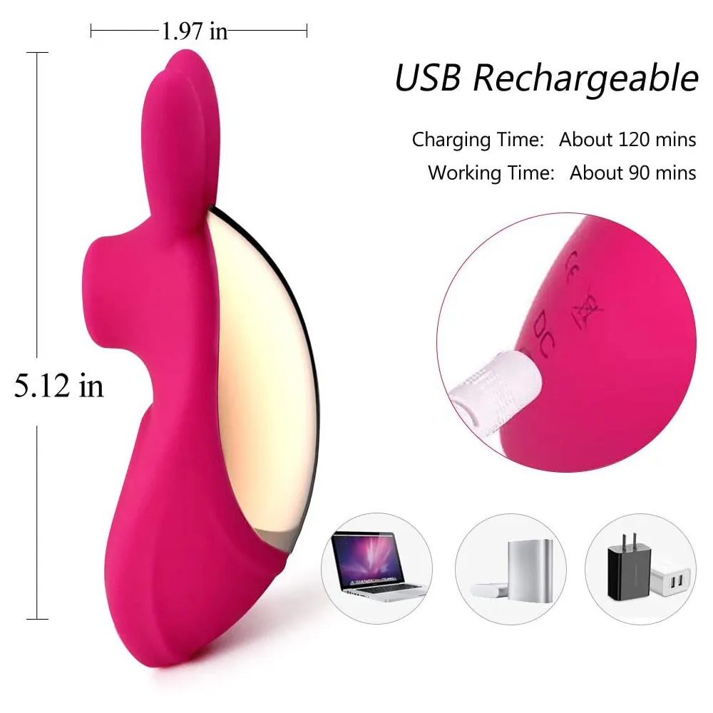 NXY G-spot Clitoral Sucking Silicone Vagina Mini Sucker Waterproof Licking Tongue Vibrators Toy With 10 Modes For Women Couple 2104