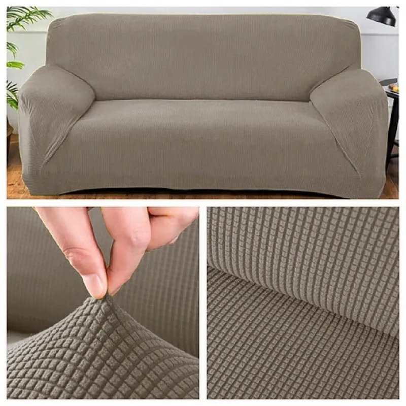 Polar Fleece Fabric Universal Sofa Cover Euro s For Living Room Stretch Sectional Corner Plaids On The 220302