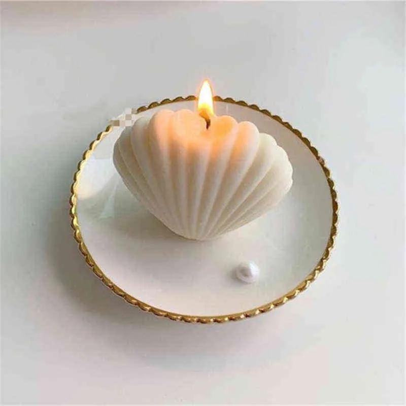 Ins Style Shell Candle Coffee Shop Decoration Home Decoration Ornament Aromatherapy Candle Creative Festival Gift