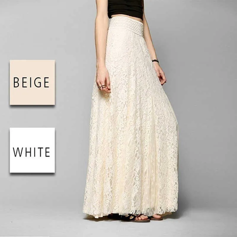 ファッションホワイトシルバーハイウエストパーティーメイキメス女性プリーツスカートスタイルレディースレディースロングサマースカート210629