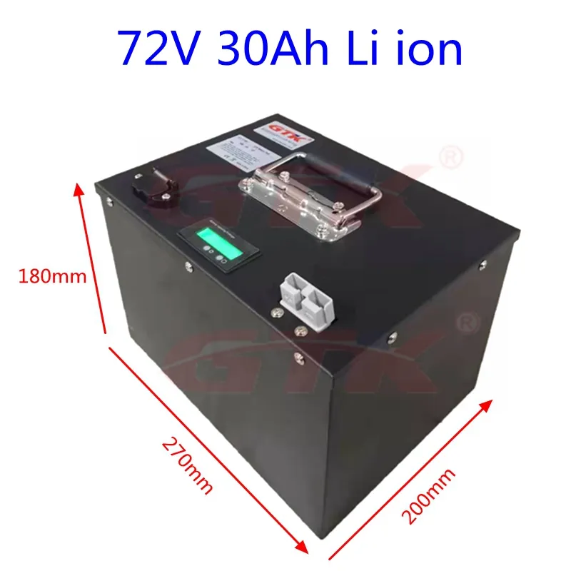 Vattentätt 72v 15ah 20ah 30ah 35ah 40ah 50ah litiumbatteripaket med 72V BMS 20S för 3500w trehjuling motorcykelskoter+laddare