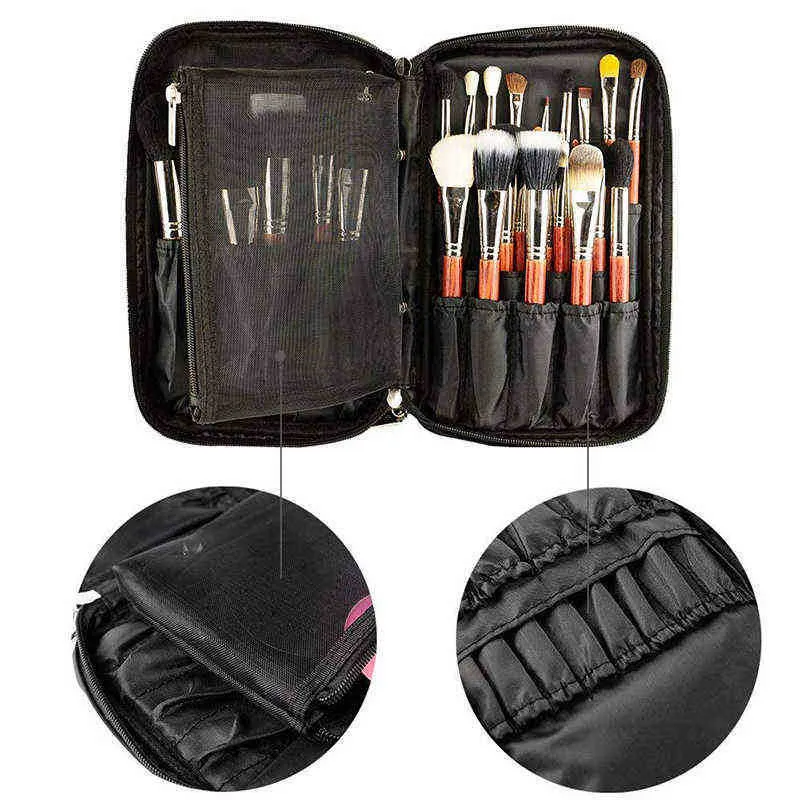 Case Saco Beleza Profissional Cosméticos Pincel Escova Organizador Neceser Multi Functional Makeup Bag para Viagem Home 202211