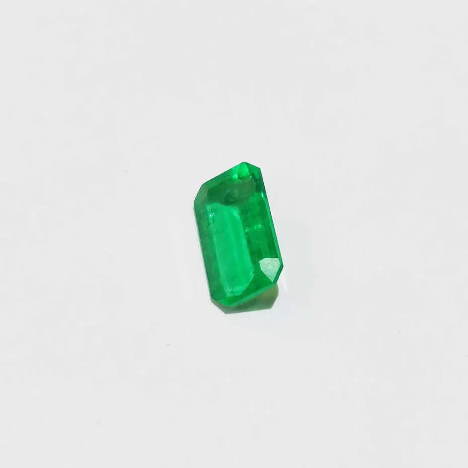 GZXSJG 5x7mm laboratoire cultivé émeraude colombienne créé pierre précieuse en vrac pour bijoux personnel personnaliser rectangle émeraude coupe bricolage H1015