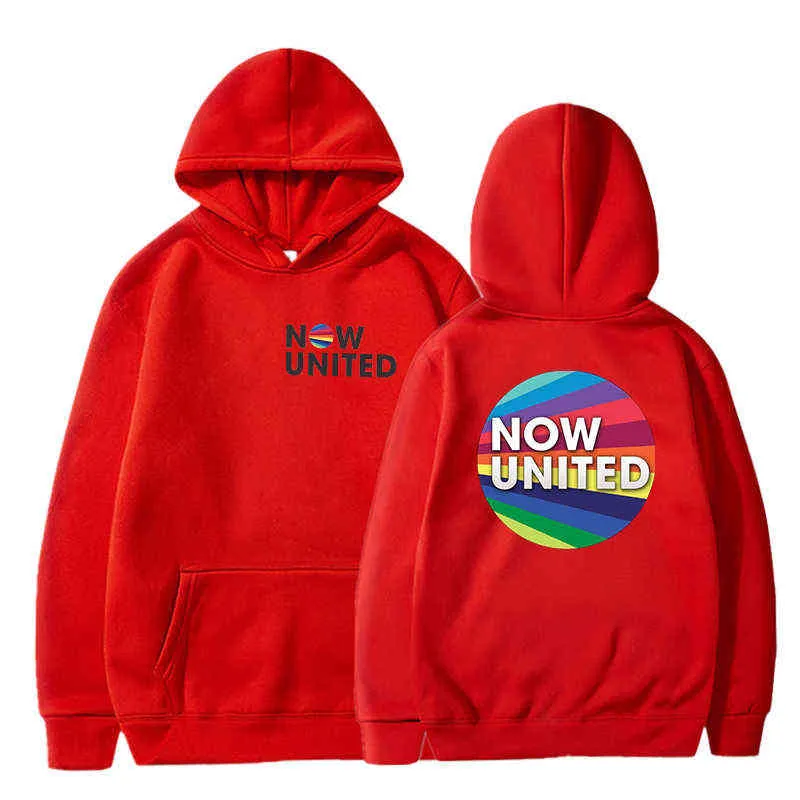 Felpe con cappuccio oversize Now United Felpe con cappuccio da uomo Winter UN Team Kids Felpa con cappuccio Harajuku Now United - Better Album Streetwear Donna 211231