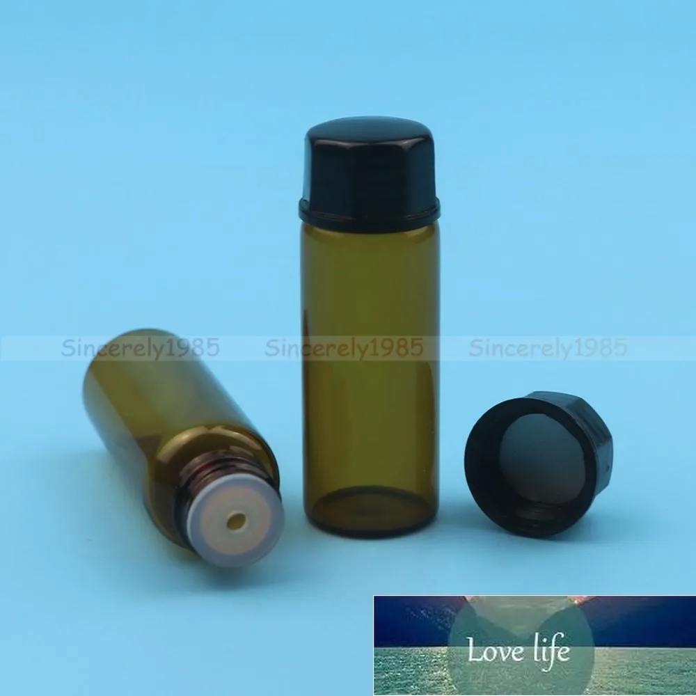 1ml 2ml 3ml 5ml Drams Amber Glass Bottle Orifice reducer Insert Essential Oil Glass Vials Perfume Sample Test Bottle Box