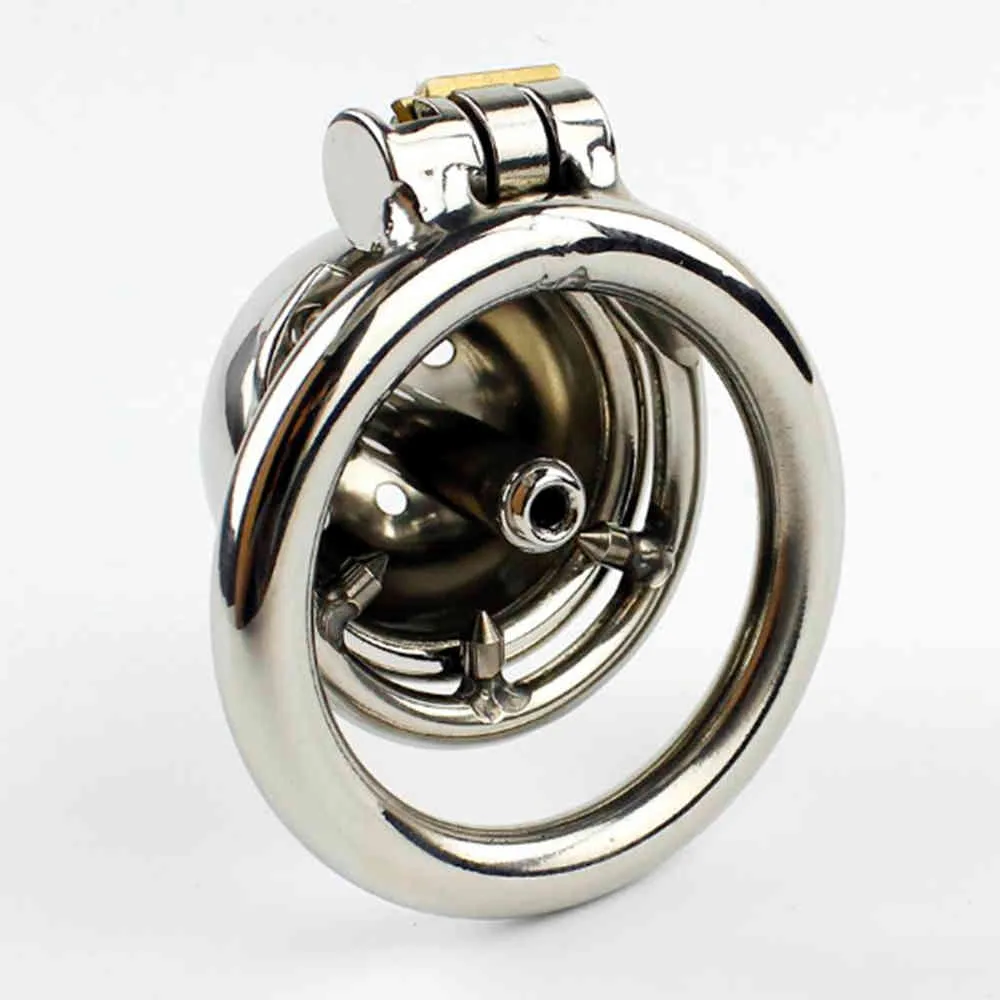 Novo gaiola masculina super pequena com sons uretrais removíveis dispositivo de anel de anel de aço inoxidável para homens galo de cinto1094779
