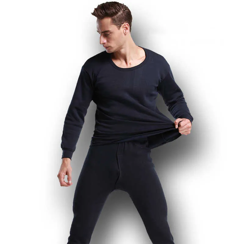 Sous-vêtement thermique pour hommes longs Johns pour homme hiver épais sous-vêtement thermique ensembles vêtements d'hiver hommes garder au chaud épais thermique 4XL 210910