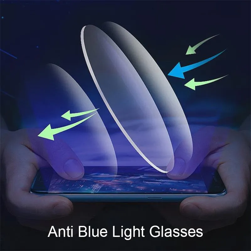 Прозрачные квадратные очки женщины против света синего света стаканы для чтения