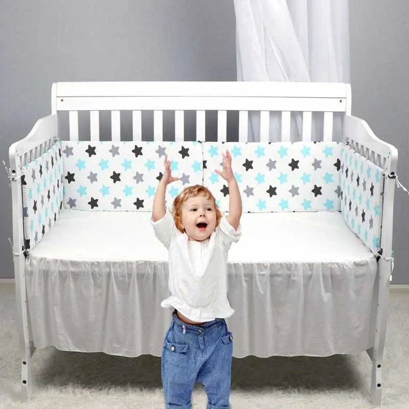Bedrucken Sie die Babybett-Stoßstange, doppelseitig, abnehmbar, für Neugeborene, um das Kinderbett herum, als Kinderzimmer-Dekoration