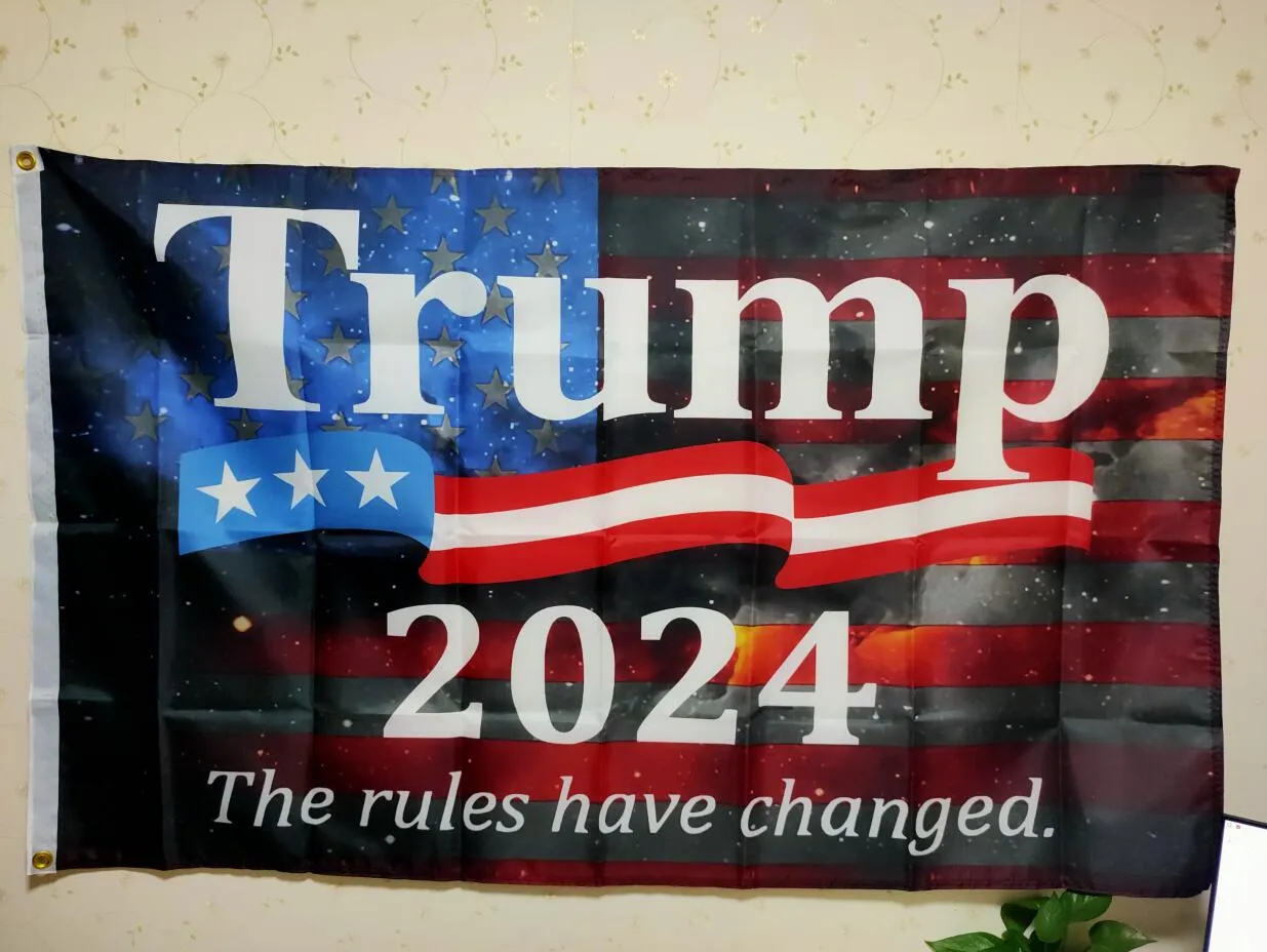 Donald Trump 2024 Flagge Keep America Great Again LGBT Präsident USA The Rules Have Changed Take America Back 3x5 Ft 90x150 CM