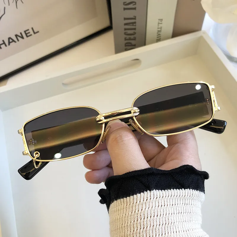 Osobowość Metalowe Okulary przeciwsłoneczne Moda Trend Unisex Moda Vintage Hip-Hop Okulary przeciwsłoneczne