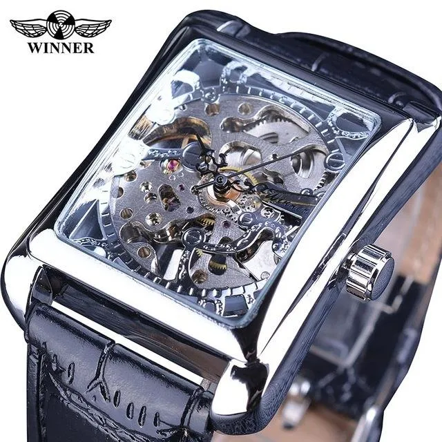 ELOJ MĘŻCZYZNY Straż mechaniczna de pulsera przezroczysta para hombre top marka con dise o movimiento Engranaje na rękę