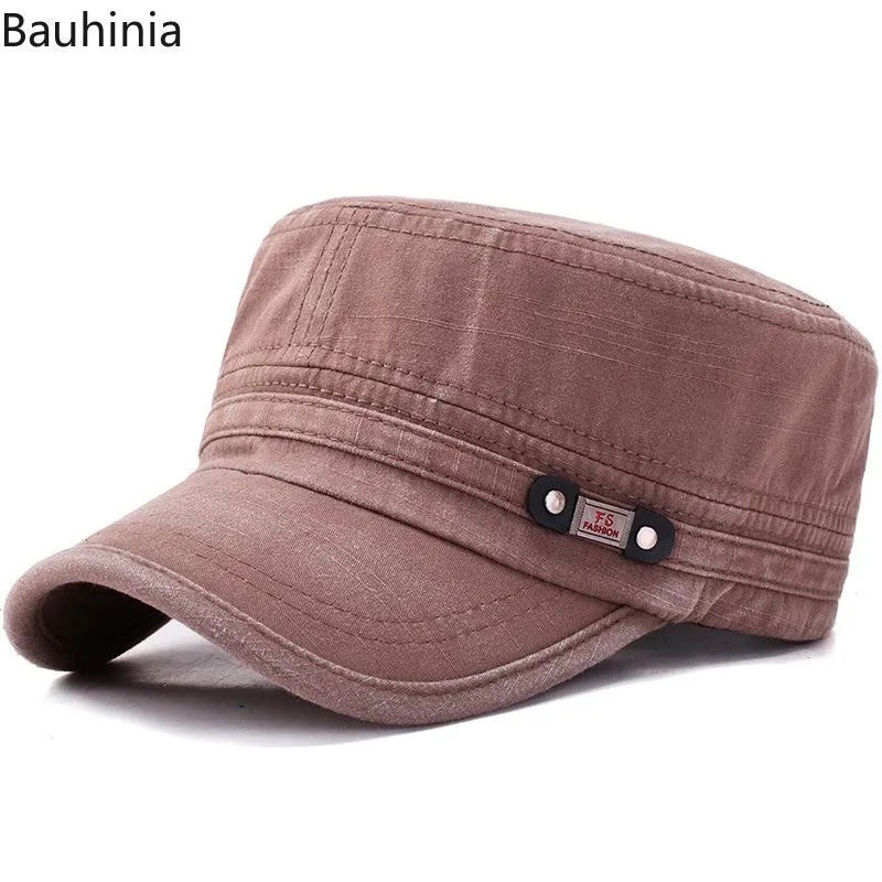 Casual Men's Flat Top Hat Outdoor Sun Hats Old Washed Military Cap Simply Women's Atlantis Kuba Wide Brim301i