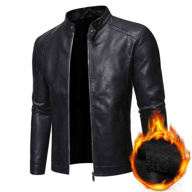 Men PU Leather Jacket Male Coat Windproof Outdoor Biker Motorcycle 5XL Men's Clothing Black Jackets Outwear Male Coats LX155 211111