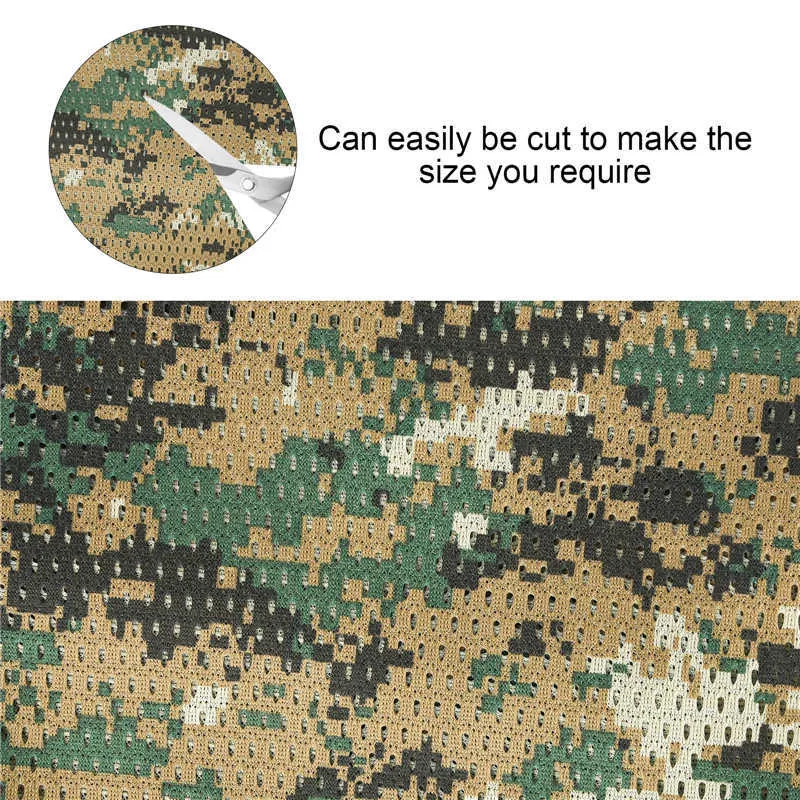 Camouflage militaire maille tissu tissu ombre Net Camo-net maison jardin décoration clôture extérieur ombre auvent couverture 1.5M large Y0706