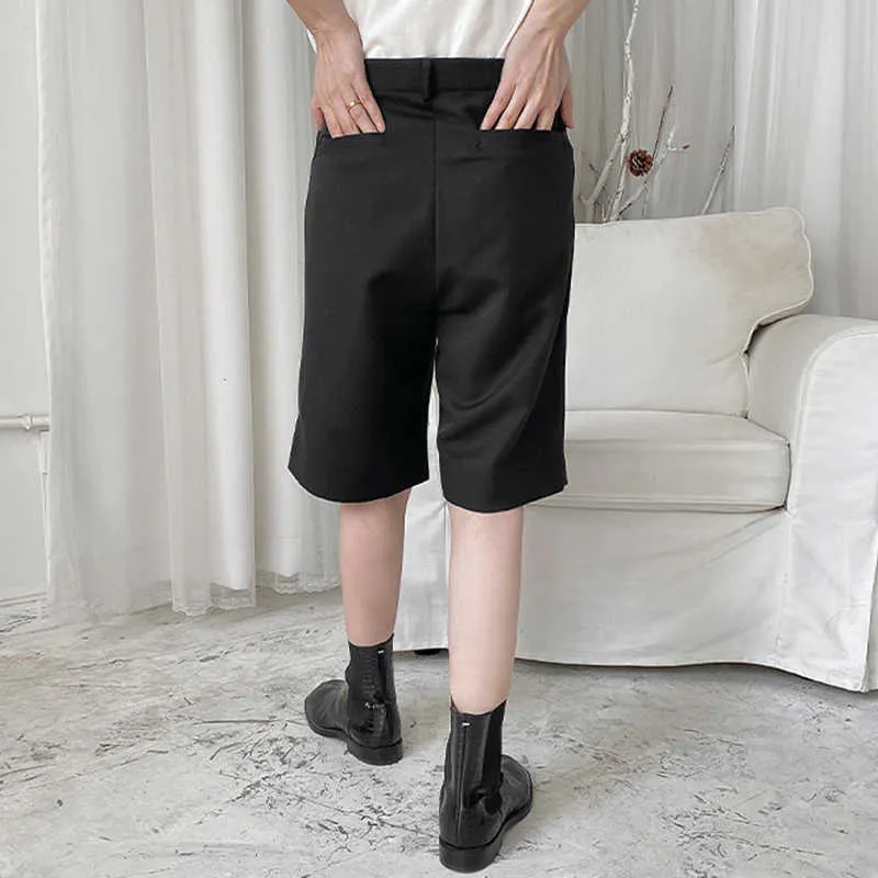 [EAM] Wysoka talia Czarny Causal Slit Długość Spodnie Nowe Luźne Fit Spodnie Kobiet Moda Tide Wiosna Lato 2021 1D9469 q0801