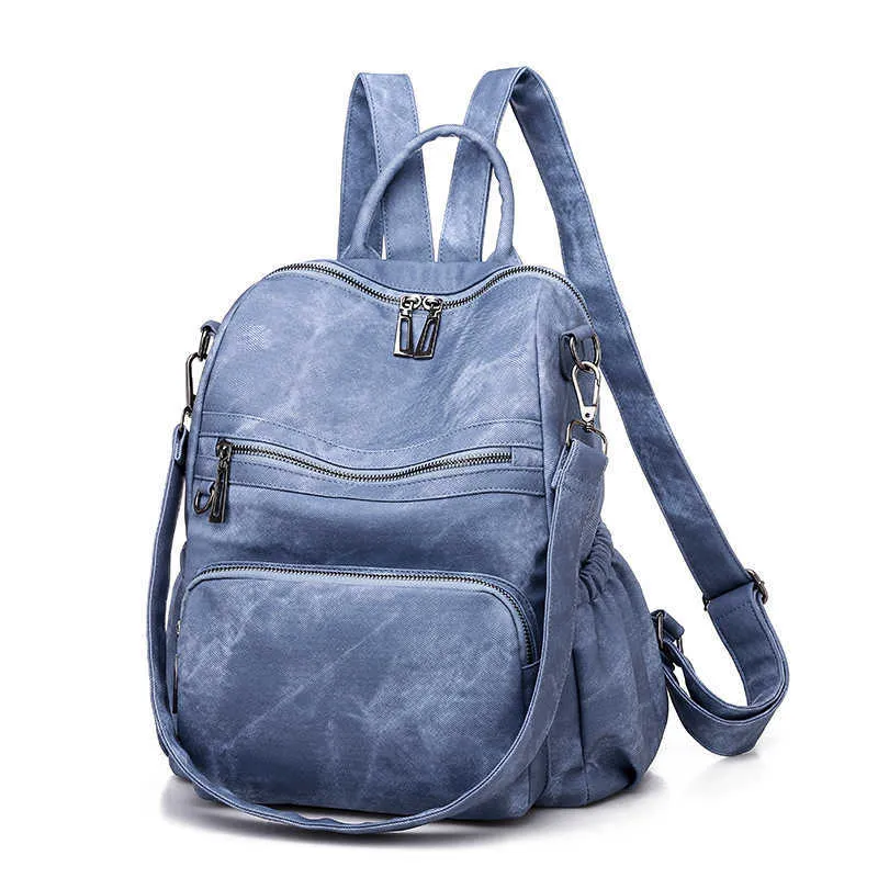 Marque de luxe Design Pu cuir travail sac à dos femmes 2021 nouveau quotidien banlieue épaule sac à dos femme Mochilas Para Mujer Q0528