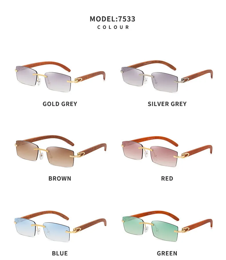 69 Off Lvvkee Rimless Sunglasses Men 2021 New Fashion Temple Ocean Lens Trend Luxury Brand sans cadre sans cadr