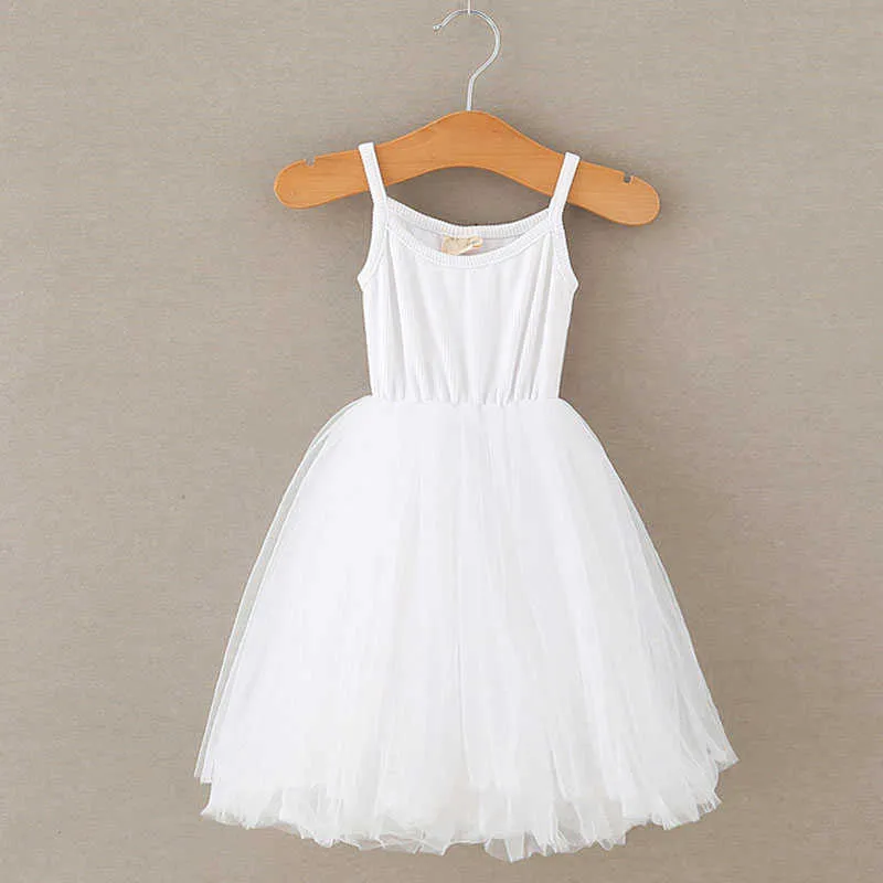 2021 bébé enfants robes pour petites filles été fête mariage enfants princesse sans manches Tutu robe vêtements filles tenue décontracté Q0716