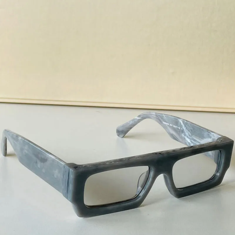 Tasarımcı Güneş Gözlüğü Omri006 Moda Lüks Klasik Dikdörtgen Sarı Çerçeve Ayna Bacaklar Çift Ok Erkek ve Kadın Tatil Glasse307W