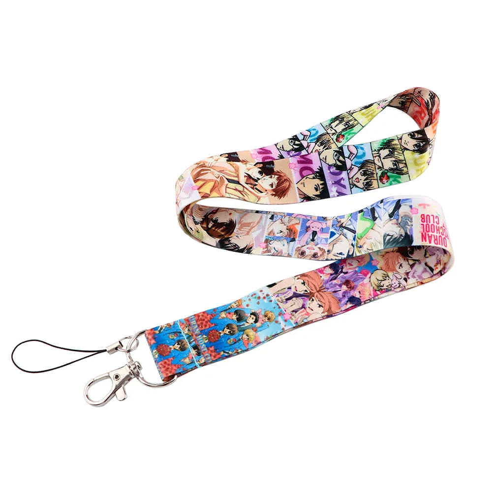 10 pçs / lote J2506 Anime Telefone Chaveiro Chaveiros para Keys Badge ID Moda Pescoço Cintas Acessórios Presentes