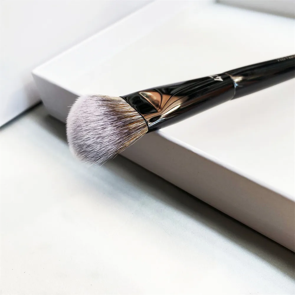 New BLACK PRO Foundation Brush #47 - Angled Tapered Fingertip-Like Cream Liquid Contour Beauty Cosmetics Blender Tools