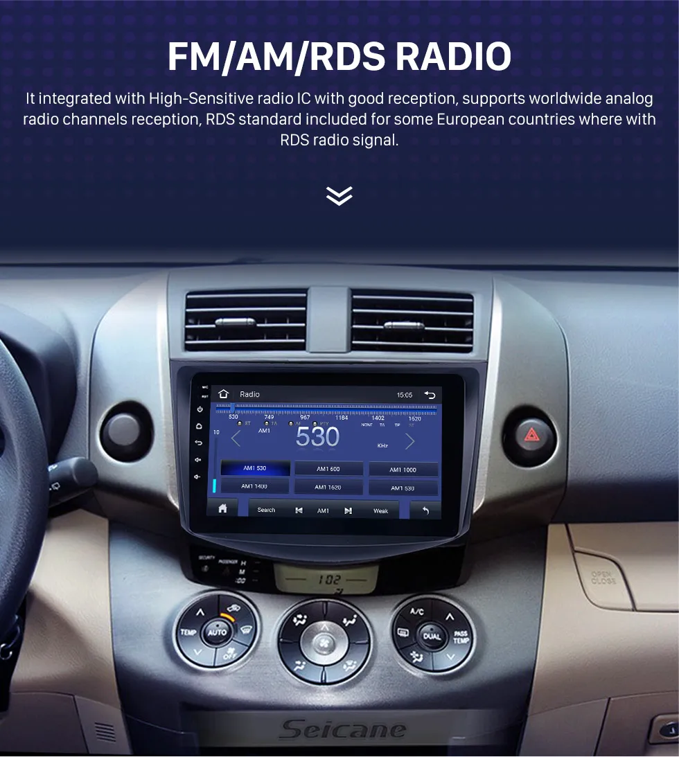 Android 10.0 2 + 32G Auto Lettore dvd Radio Stereo di Navigazione GPS Toyota RAV4 2007-2011 Multimedia Video 2din