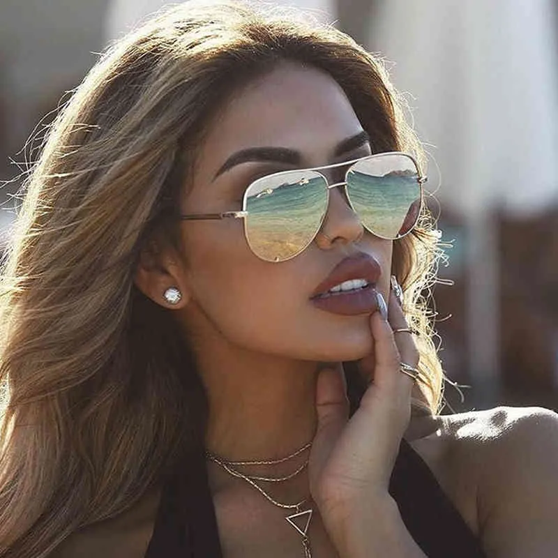Moda Flat Top Nero Occhiali da sole da donna Designer di marca Oculos Mirror Shades Occhiali da sole Donna 1458R