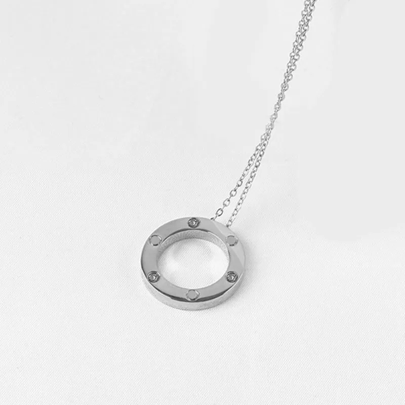 316L Любовь роскошные подвесные ожерелья Женщины нержавеющая сталь
