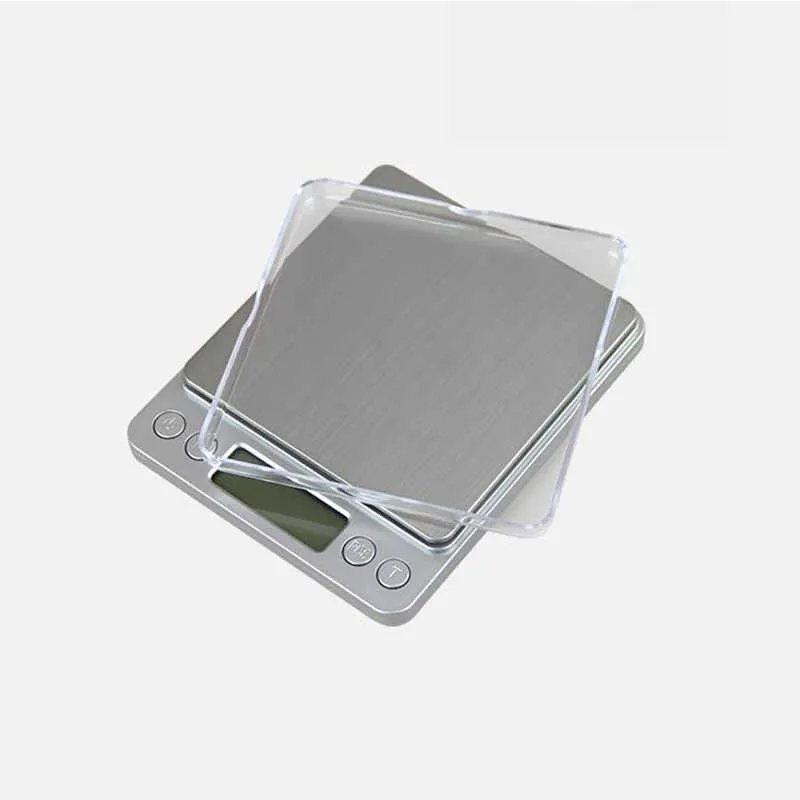Balance de cuisine électronique LCD portable Balance de cuisson Outils d'ure de cuisson numérique en acier inoxydable numérique balance alimentaire 0,01g 210728