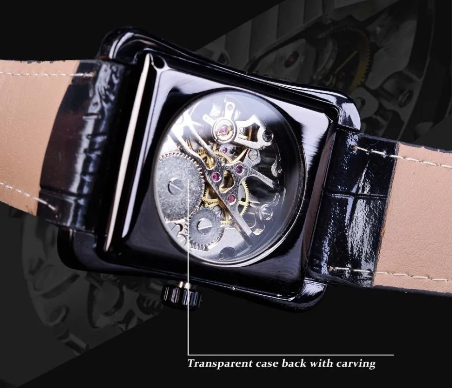 Reloj heren mechanisch horloge De Pulsera Transparente Para Hombre Topmerk Con Dise o Movimiento Engranaje Lu Watches259R