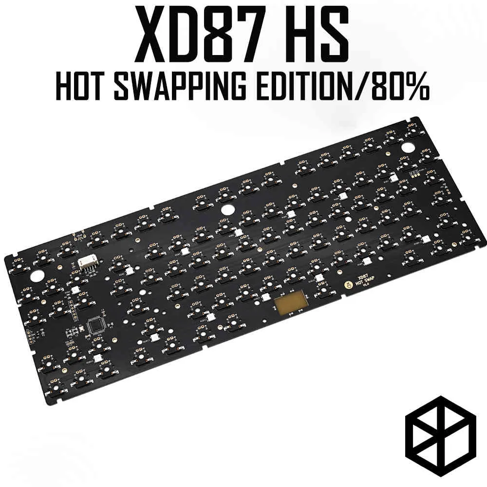 swappable xd87 HS XD87 Custom Mechanical Keyboard Kit 80% Supports TKG-TOOLS Support Underglow RGB PCB programmed type c