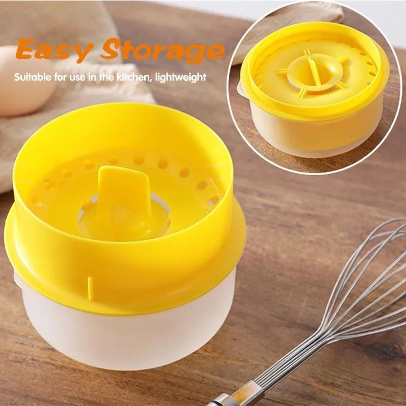 Separatore di uova, filtro tuorlo d'uovo, gadget ecologici, conveniente, in plastica, setacciare rapidamente il tuorlo bianco, modello separato rapido