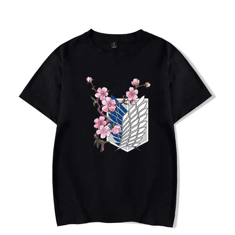 Shingeki No Kyojin Graphic Tシャツの男性面白いTシャツのタイタン攻撃Shingeki No Kyojin Tシャツアニメトップティーマイ攻撃ittan x0621