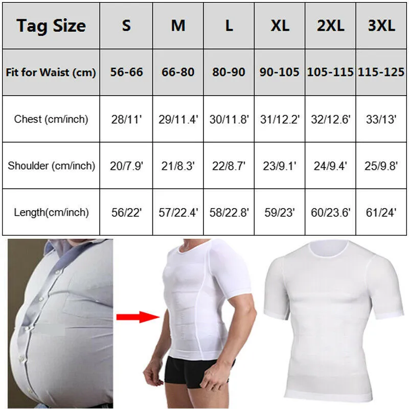 Hommes minceur Shaper mâle ventre Abdomen Posture correcteur t-shirt Compression musculation poitrine Muscle ventre contrôle Corset