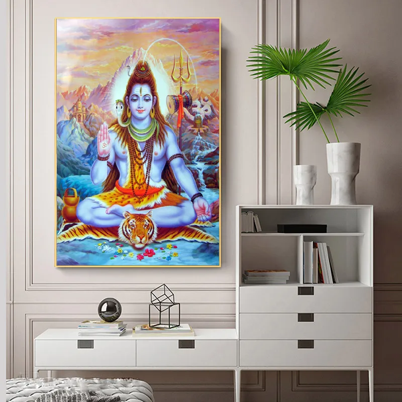 Moderne abstrakte Bild Leinwand Malerei Wand Kunst bunte Buddha Poster HD Druck für Wohnzimmer Home Dekoration kein Rahmen