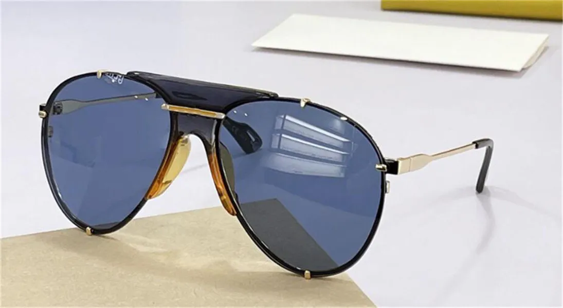 Nouvelles lunettes de soleil design de mode 0740S monture pilote branches en métal style populaire et polyvalent lunettes de protection UV400 de qualité supérieure295k