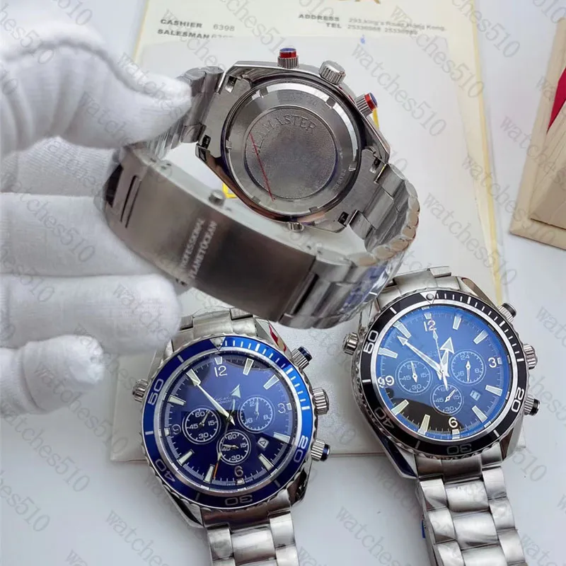 Mężczyźni oglądają TOP Wysokiej jakości ruchy kwarcowe zegarki ze stali nierdzewnej Luminous Waterproof WristWatch22p