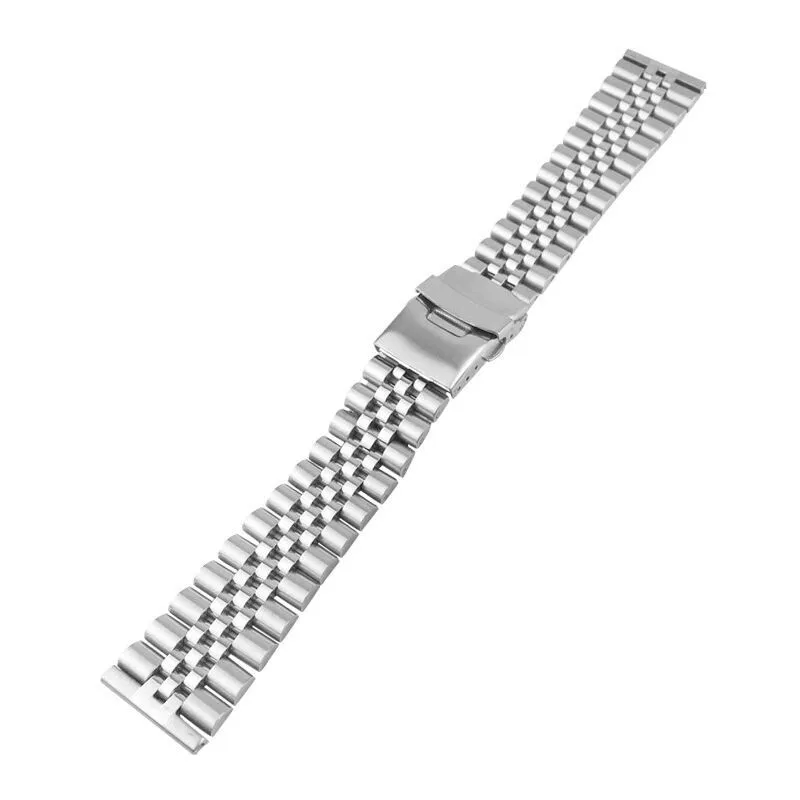 Bransoletka ze stali nierdzewnej 18 mm 19 mm 20 mm 21 mm 22 mm 24 mm 26 mm 26 mm Women Silver Solid Metal Watch Pasek Accessorie231b