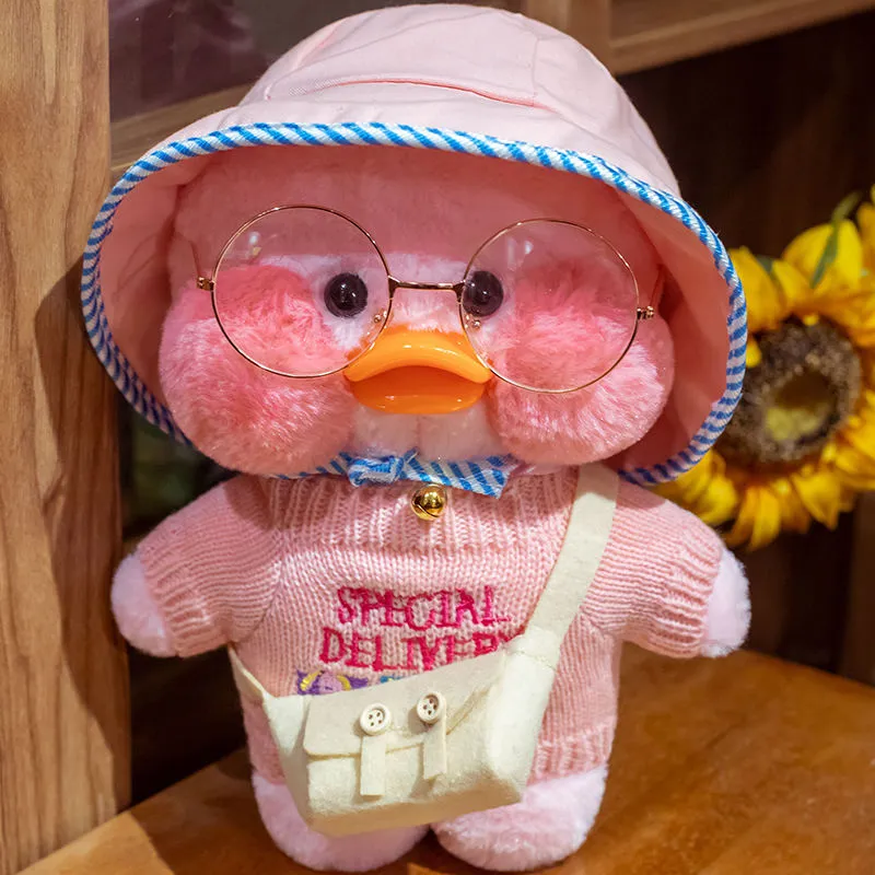 Kawaii Lalafanfan Ente Plüschtier Kuscheltier Weiches Plüschtier Rosa Gelbe Ente Begleitpuppe Spielzeug für Kinder Mädchen Geburtstagsgeschenk1871950