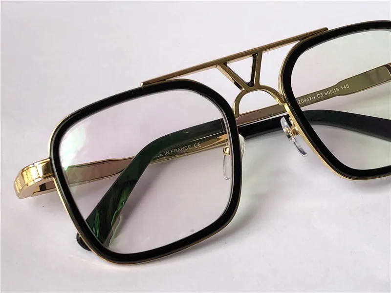 Os óculos ópticos de design de moda pop mais vendidos, armação quadrada 0947, lente transparente HD de alta qualidade com estojo estilo simples 226W