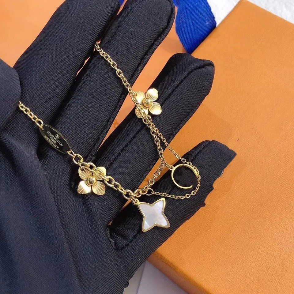 Luksusowa biżuteria Kobieca skórzana bransoletka projektanta ze złotym sercem Marka wysokiej klasy eleganckie modne bransoletki naszyjnik
