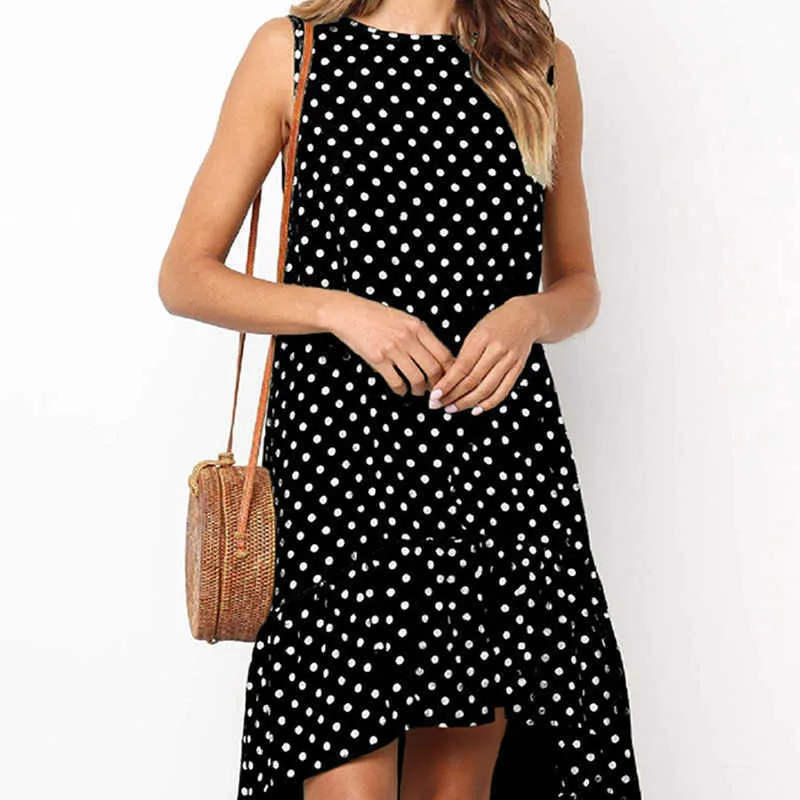 Bear Leader Summer Casual Ruffles Dresses Fashion Maternity Polka Dot Party Costumes Woman Fancy Vestidos Sleeveless Outfit 210708