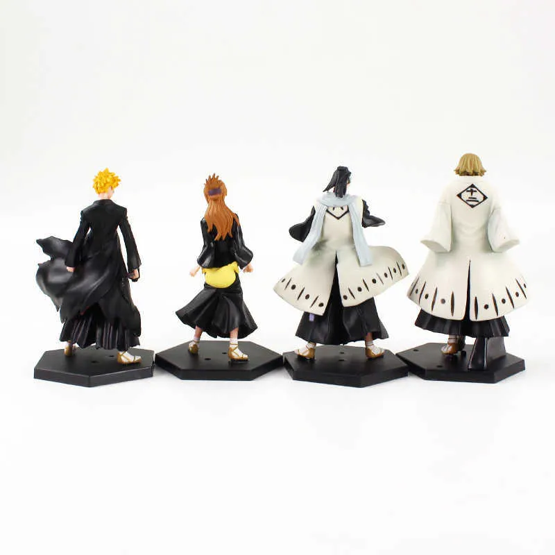 lot 12cm Bleach -figuren Ichigo Kurosaki Kuchiki Byakuya Inoue Orihime Abarai Anime Model Toys Q07229762859