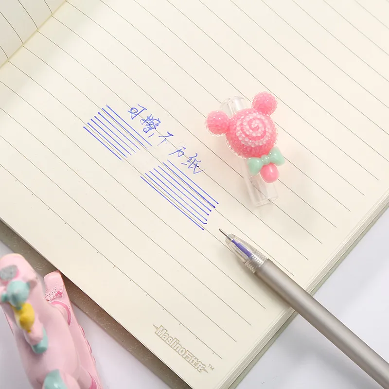 lot Creative Lollipop Animal Erasable Gel Pen Cute 05mm Signature Pens Office School Writing Supplies PROMOTION SICT 2106269406