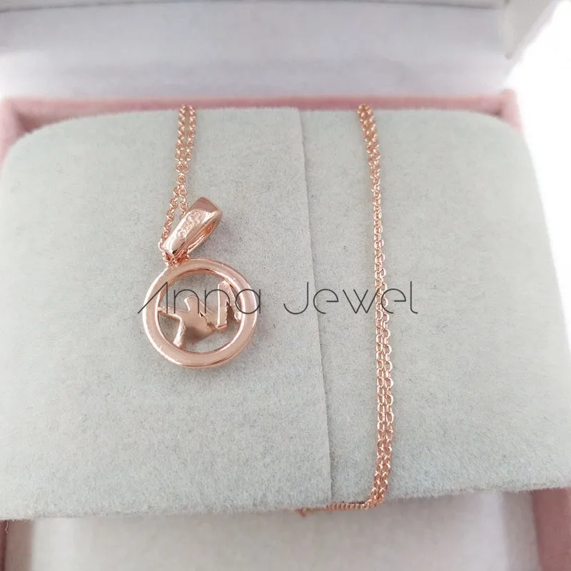 Nouveaux bijoux amitié style M or rose 925 colliers initiaux en argent sterling pour femmes chaîne chaînes pendentif ensembles cadeaux d'anniversaire MKC1108AN791