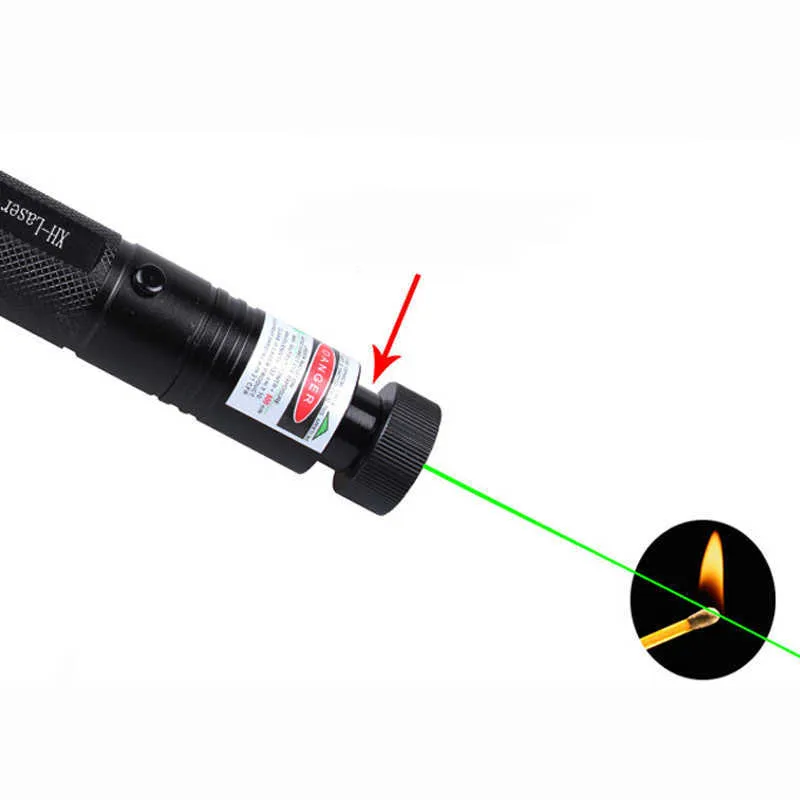 Nouveau Laser puissant 303 mise au point réglable 532nm vert pointeur Laser lumière Laser pointeur stylo pour Hunting7144286